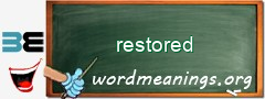 WordMeaning blackboard for restored